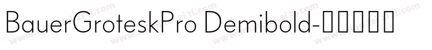 BauerGroteskPro Demibold字体转换